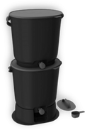  Bokashi Haushaltseimer "Organko Essential Black" 15,3 L, Doppelpackung