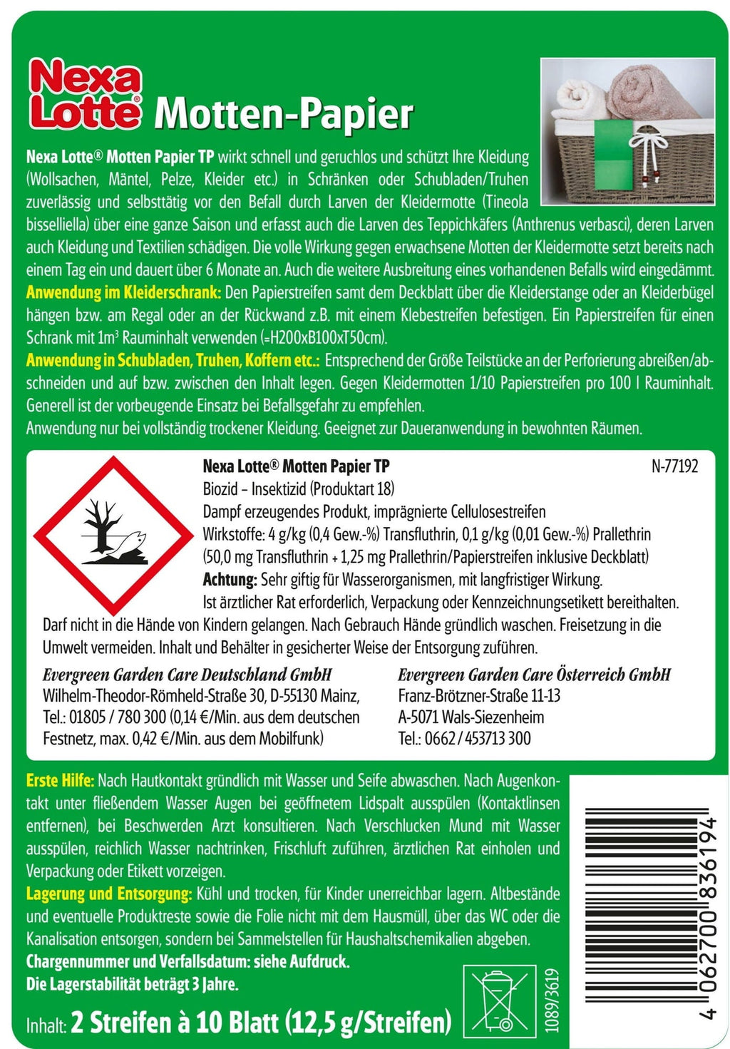  Mottenschutz, 2 Stück