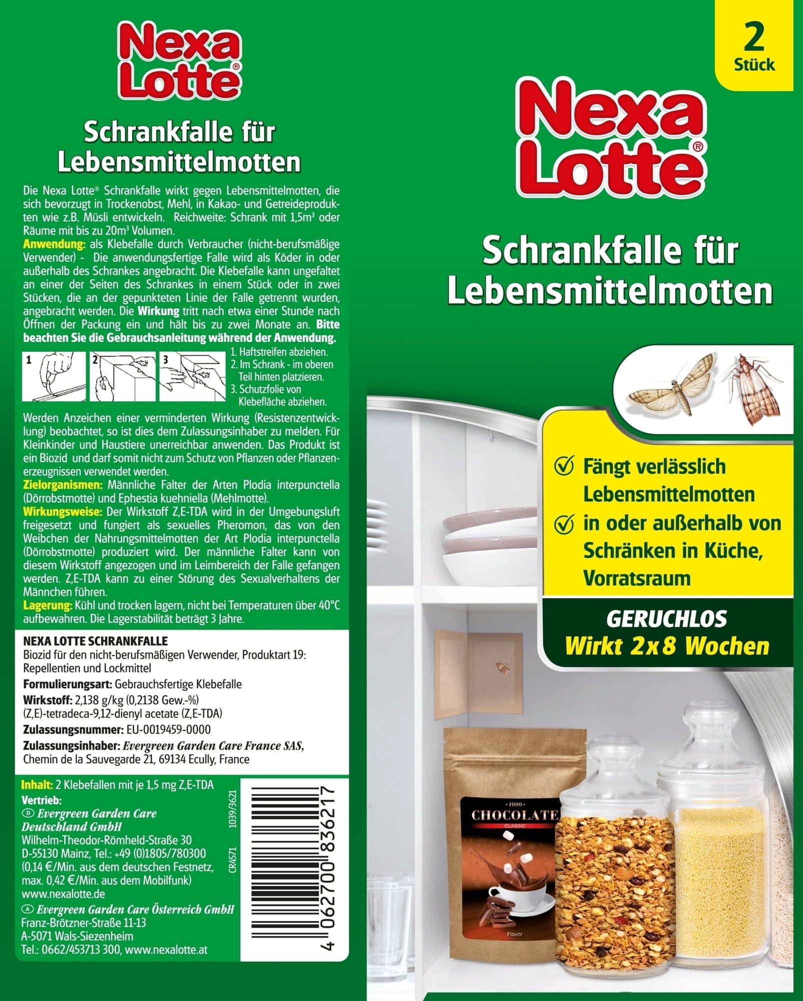  Schrankfalle Für Lebensmittelmotten, 2 Stück