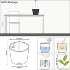 LECHUZA Blumenampel NIDO Cottage 28, Granit
