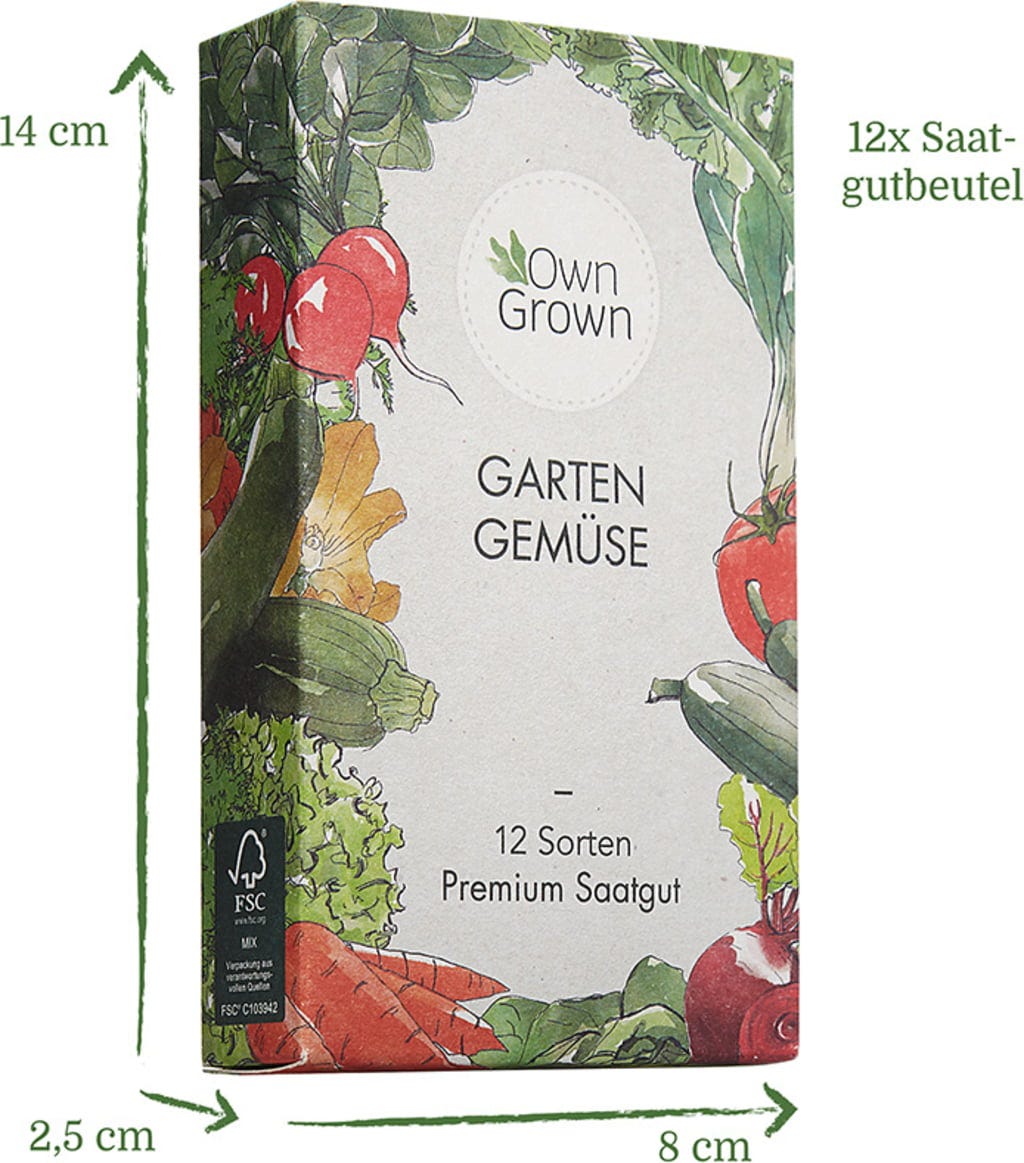  Garten-Gemüse 12er Saatgut-Set