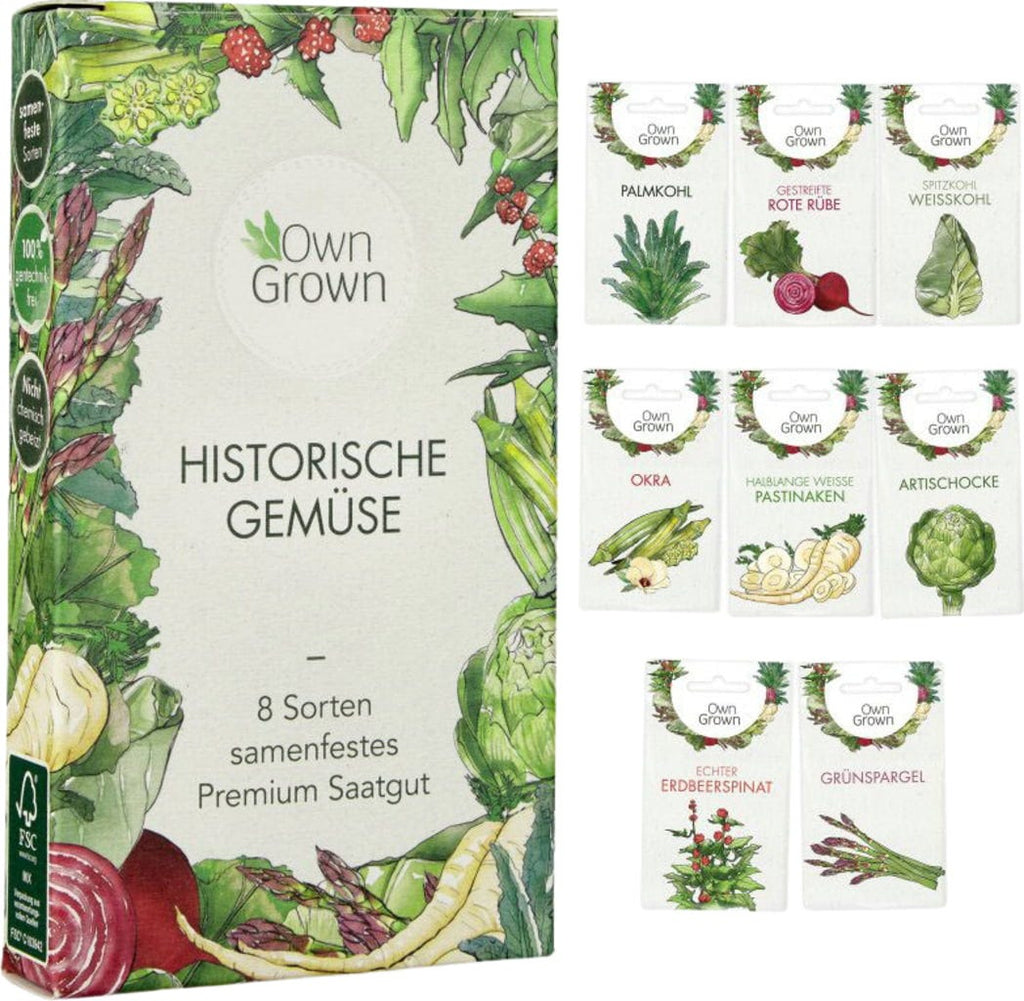 Historisches Gemüse 8er Saatgut-Set
