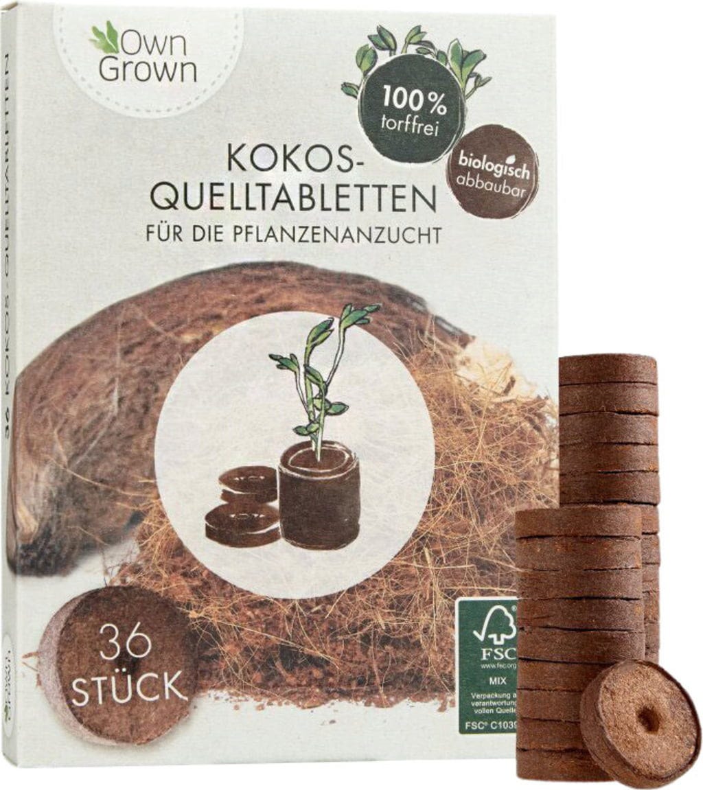  Kokos Quelltabletten, 36 Stück