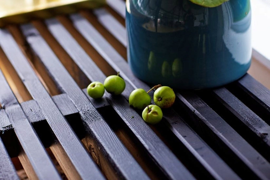 Plus Latten Grill-/Anrichtetisch Mit Rädern, Schwarz