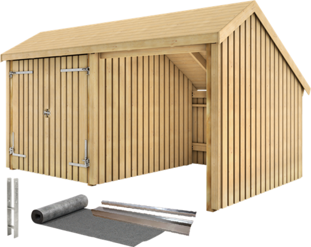 Plus Multi Gartenhaus 2 Module Mit Doppeltür Inkl. Zubehör