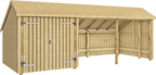 Plus Multi Gartenhaus 3 Module Mit Doppeltür