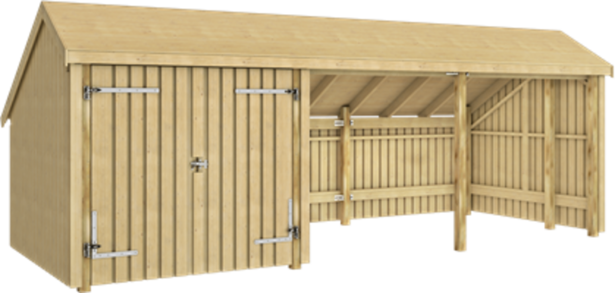Plus Multi Gartenhaus 3 Module Mit Doppeltür