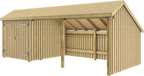 Plus Multi Gartenhaus 3 Module Mit Doppeltür