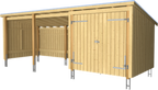 Plus Nordic Multi Gartenhaus 3 Module Mit Doppeltür Inkl. Zubehör