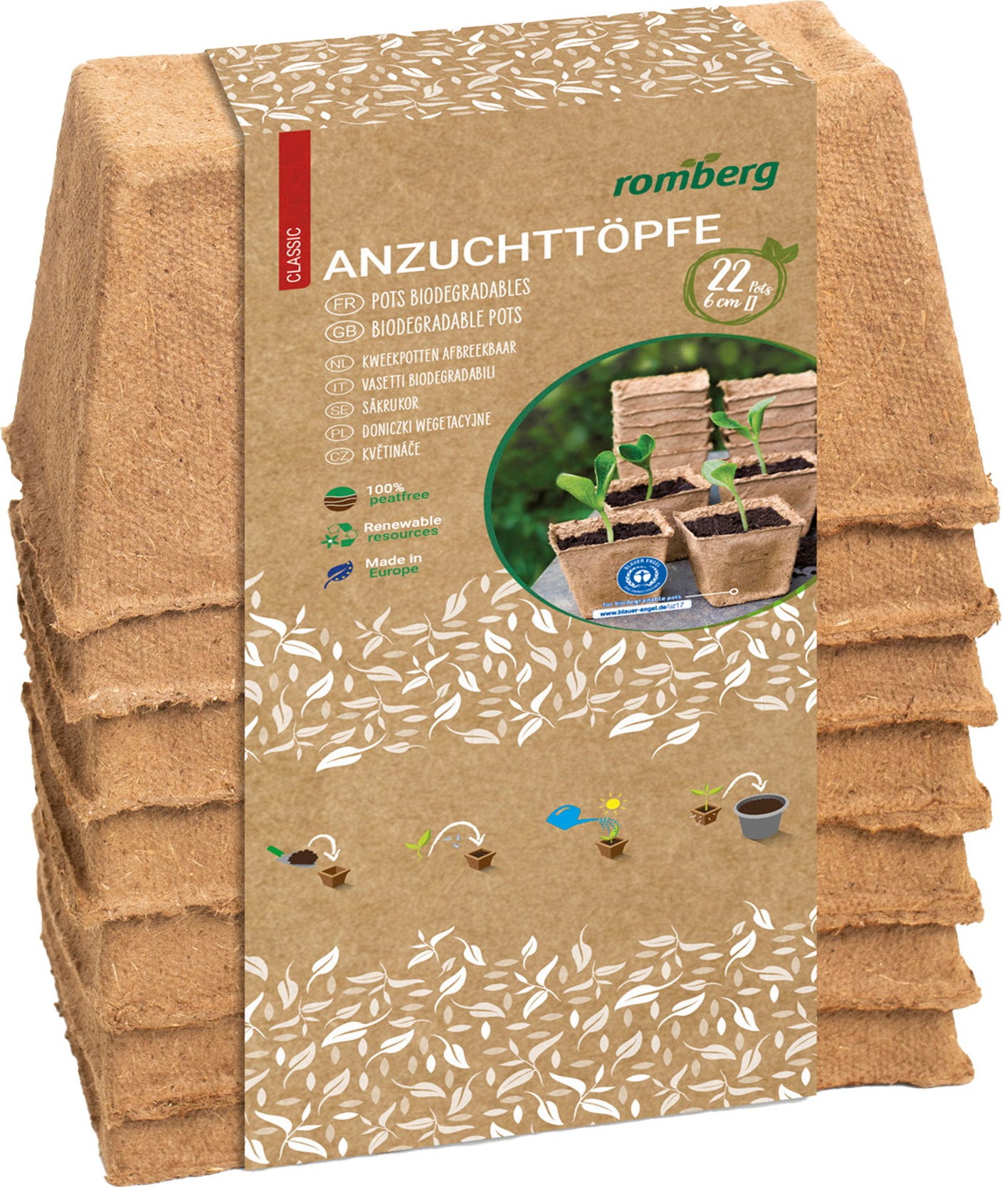  14 Anzuchttöpfe 8 Cm Quadratisch
