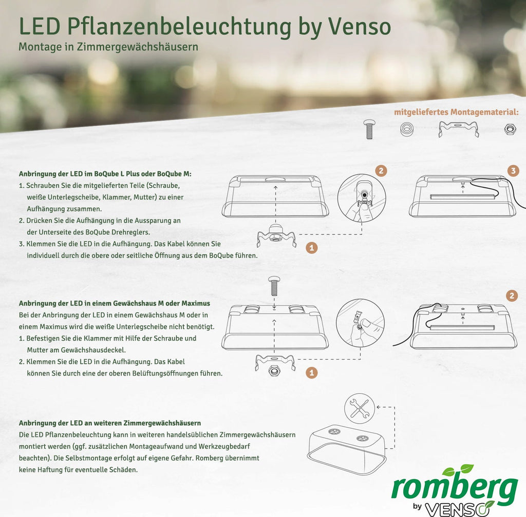  Gewächshaus & Pflanzkasten BoQube L PLUS LED - Anthrazit-Sommergrün