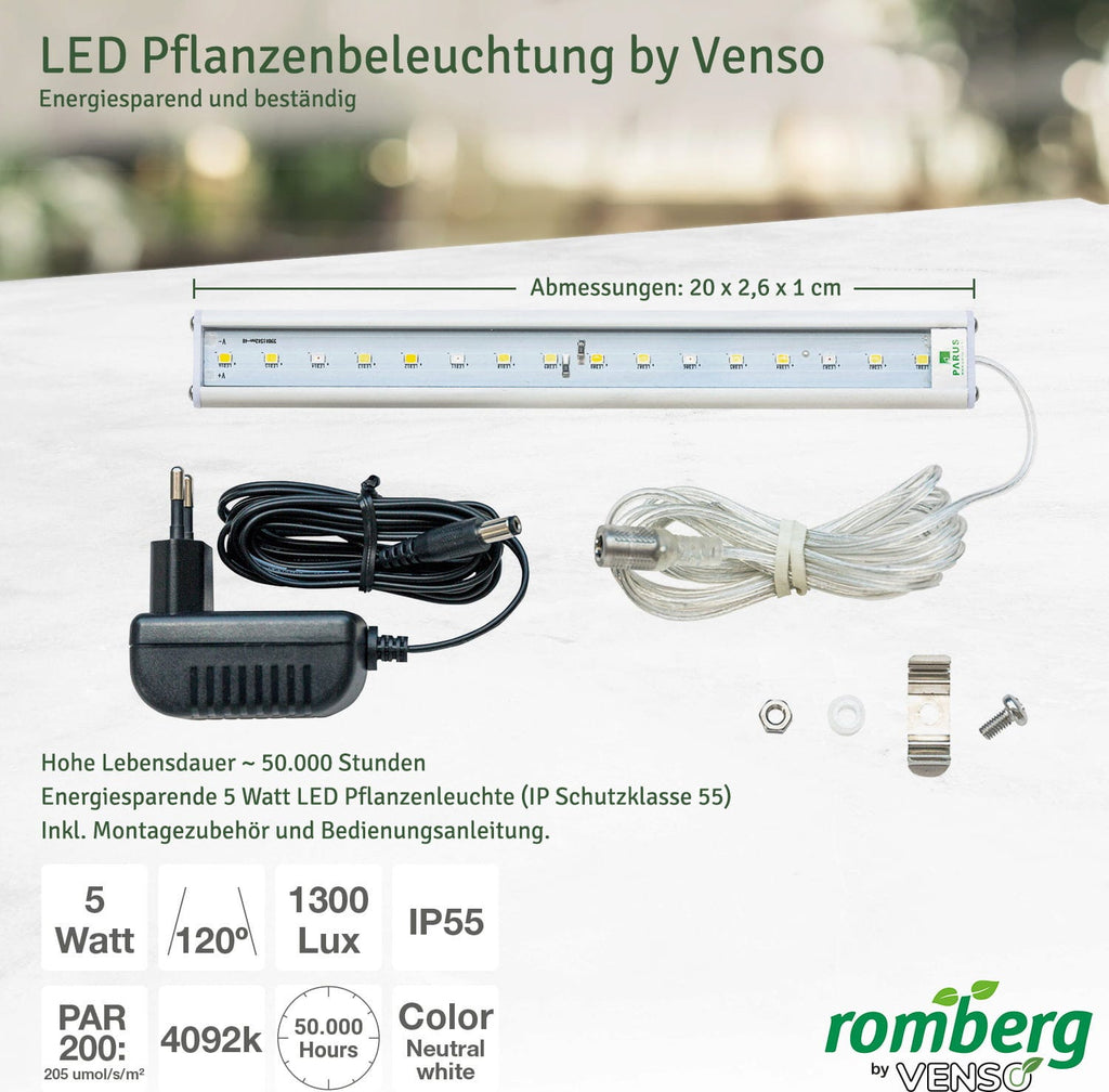  Gewächshaus & Pflanzkasten BoQube M PLUS LED & Heizmatte - Creme/Kupferbraun