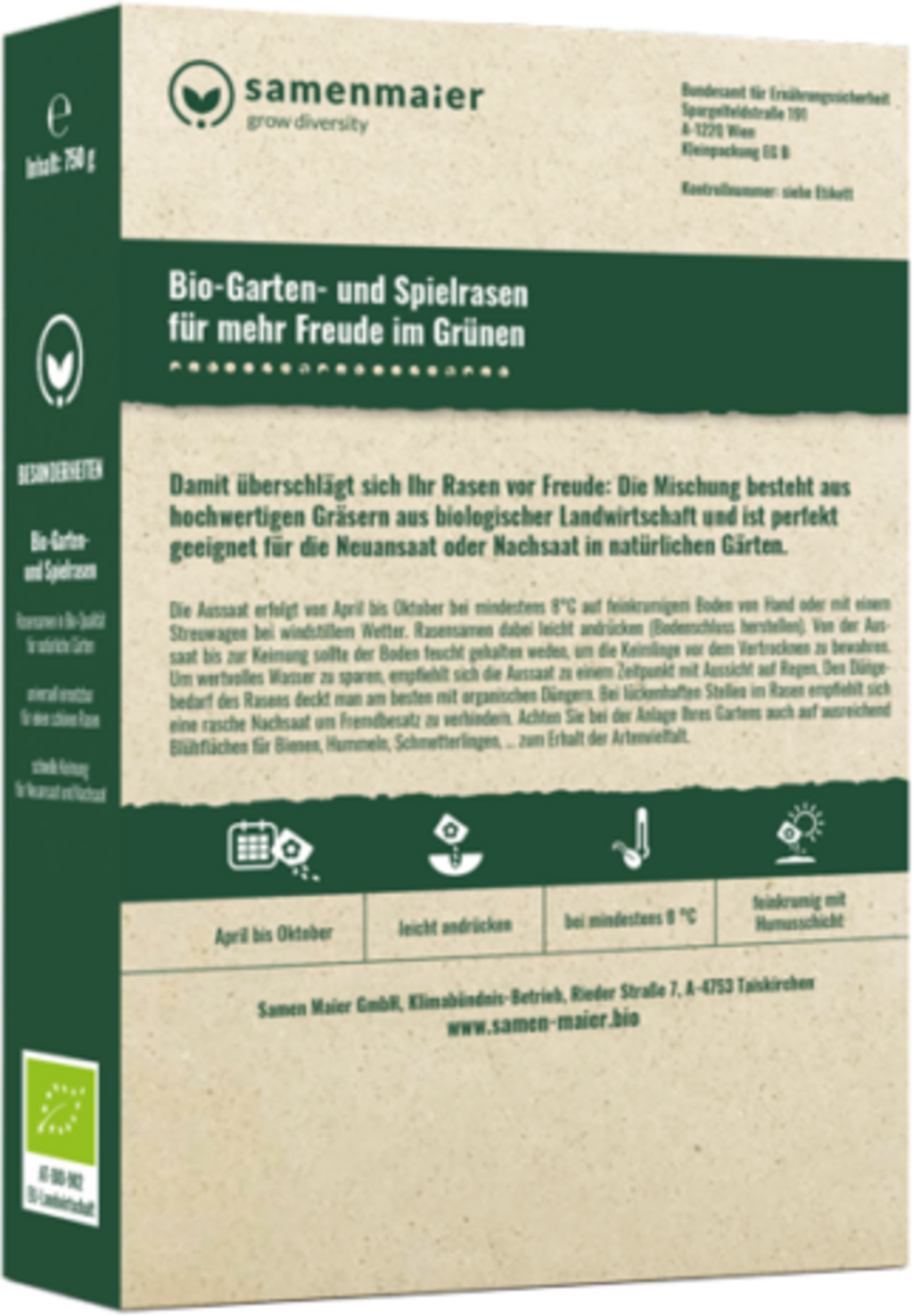  Bio Gartenrasen Purzelbaum