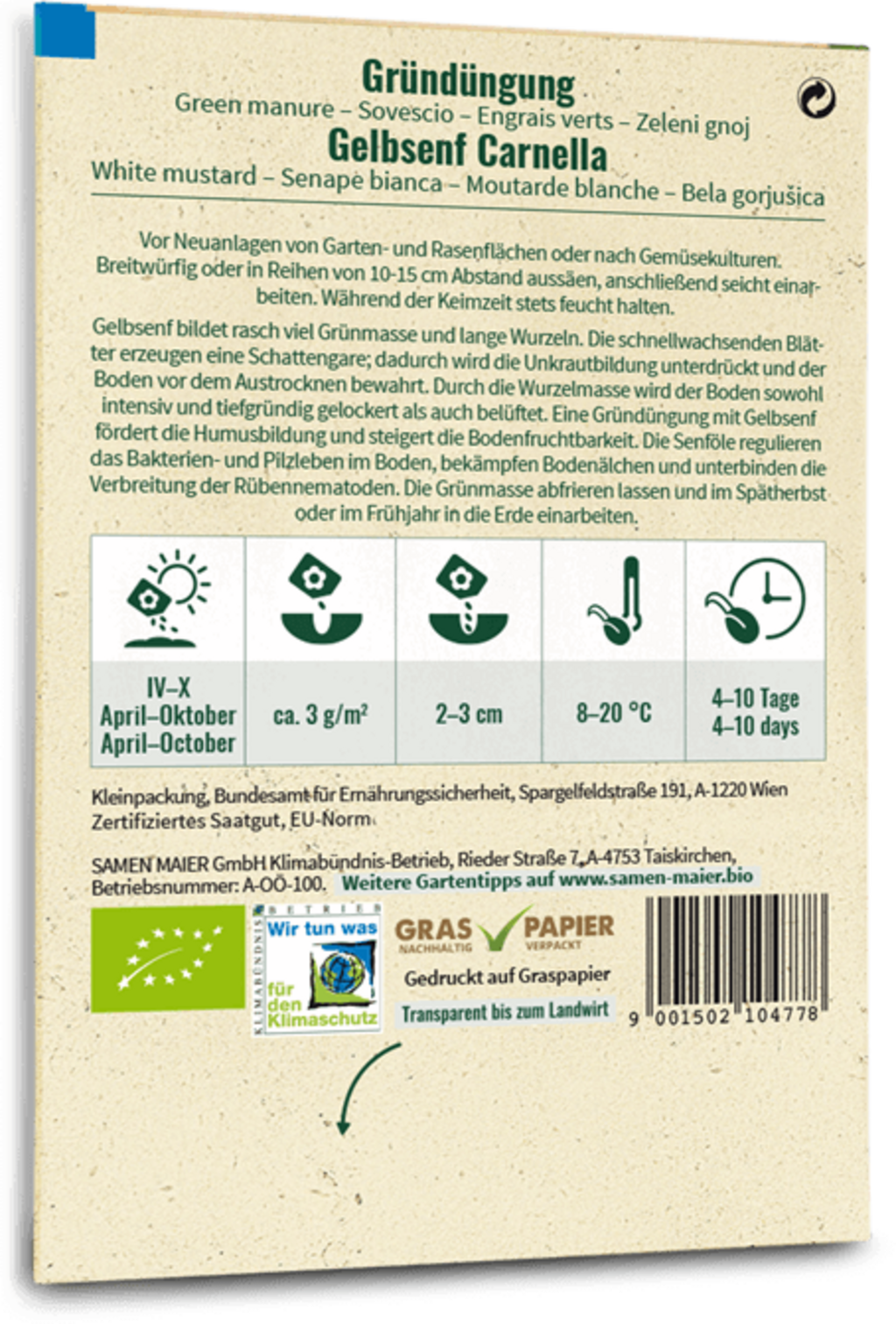  Bio Gelbsenf "Carnella"