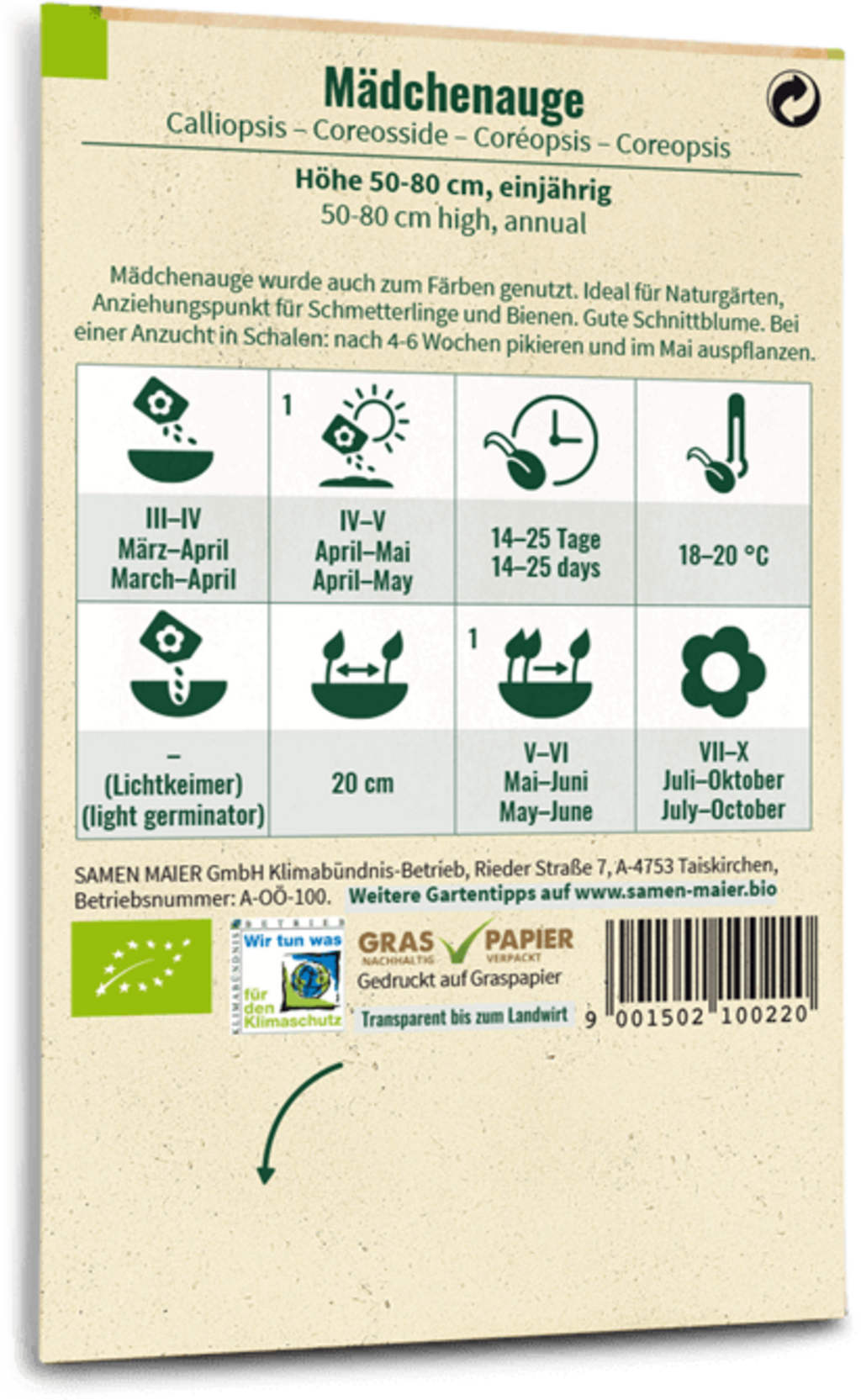  Bio Mädchenauge