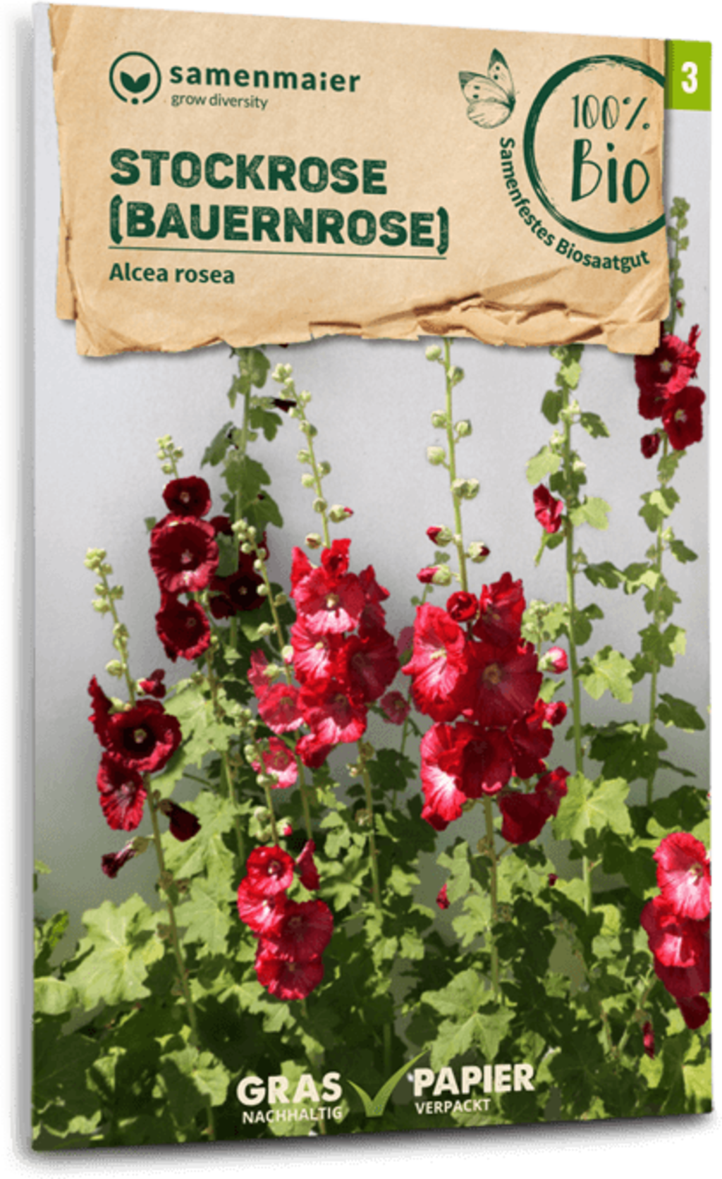  Bio Stockrose - Bauernrose