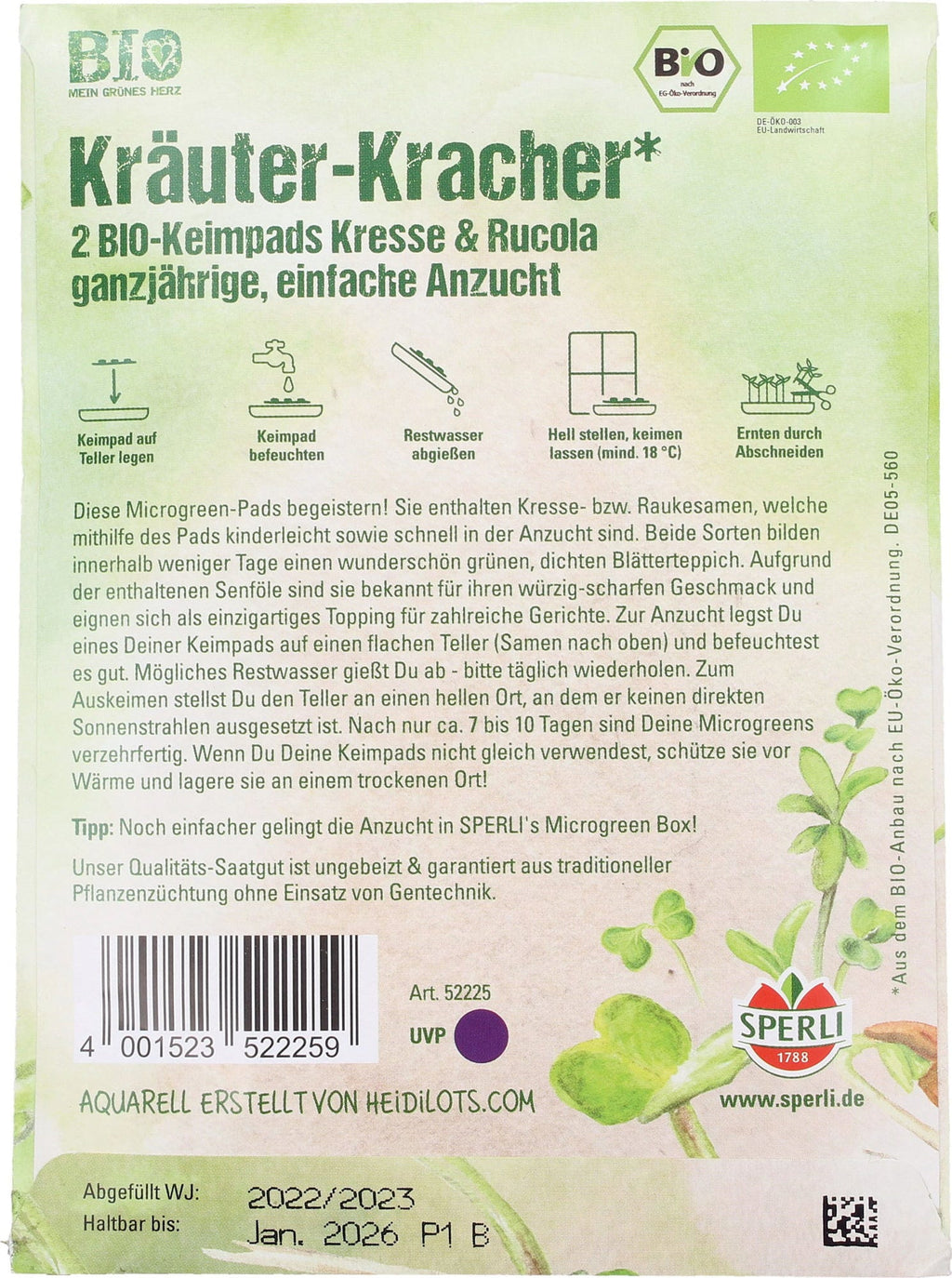  Bio Herztüte Microgreens