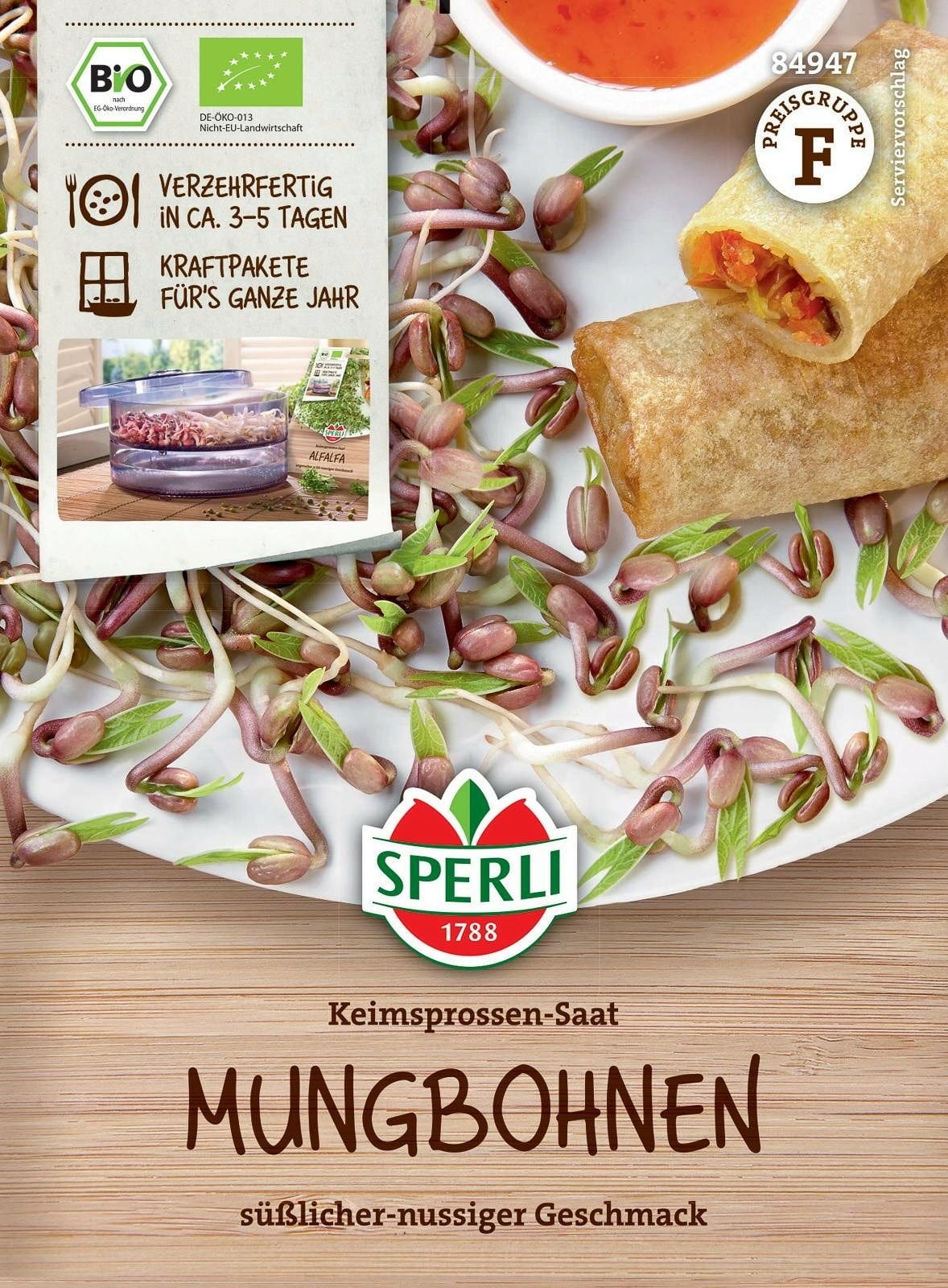  Bio Keimsprossen Mungbohnen, 30 G
