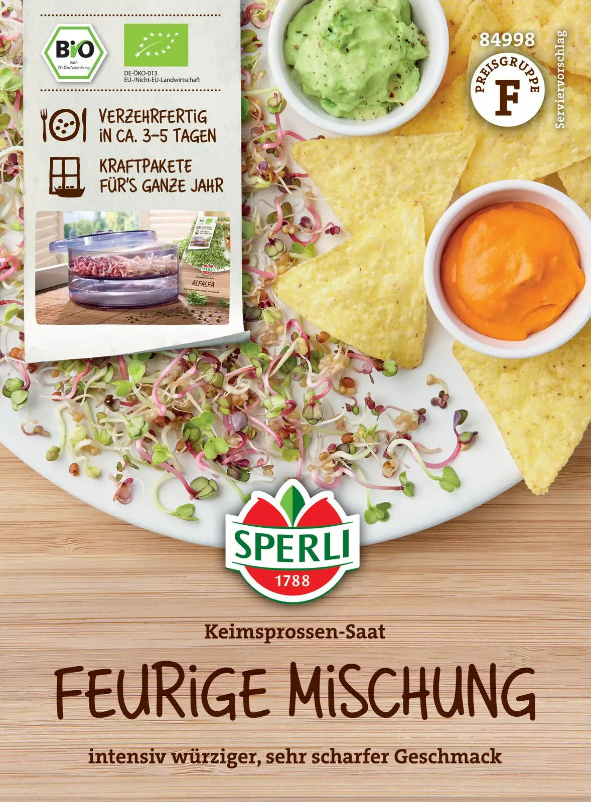  Bio Keimsprossen-Saat "Feurige Mischung"
