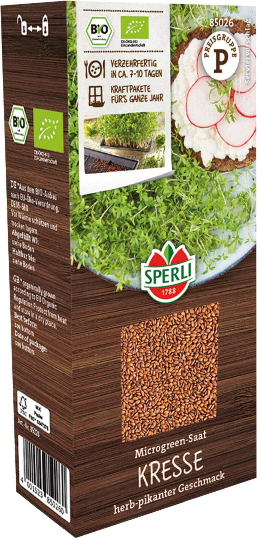  Bio Microgreen-Saat Kresse