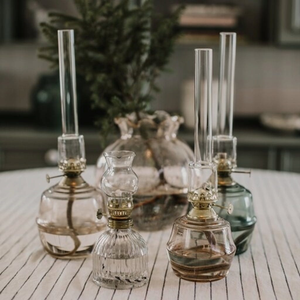  Petroleumlampe "Majken" Medium, Rosa