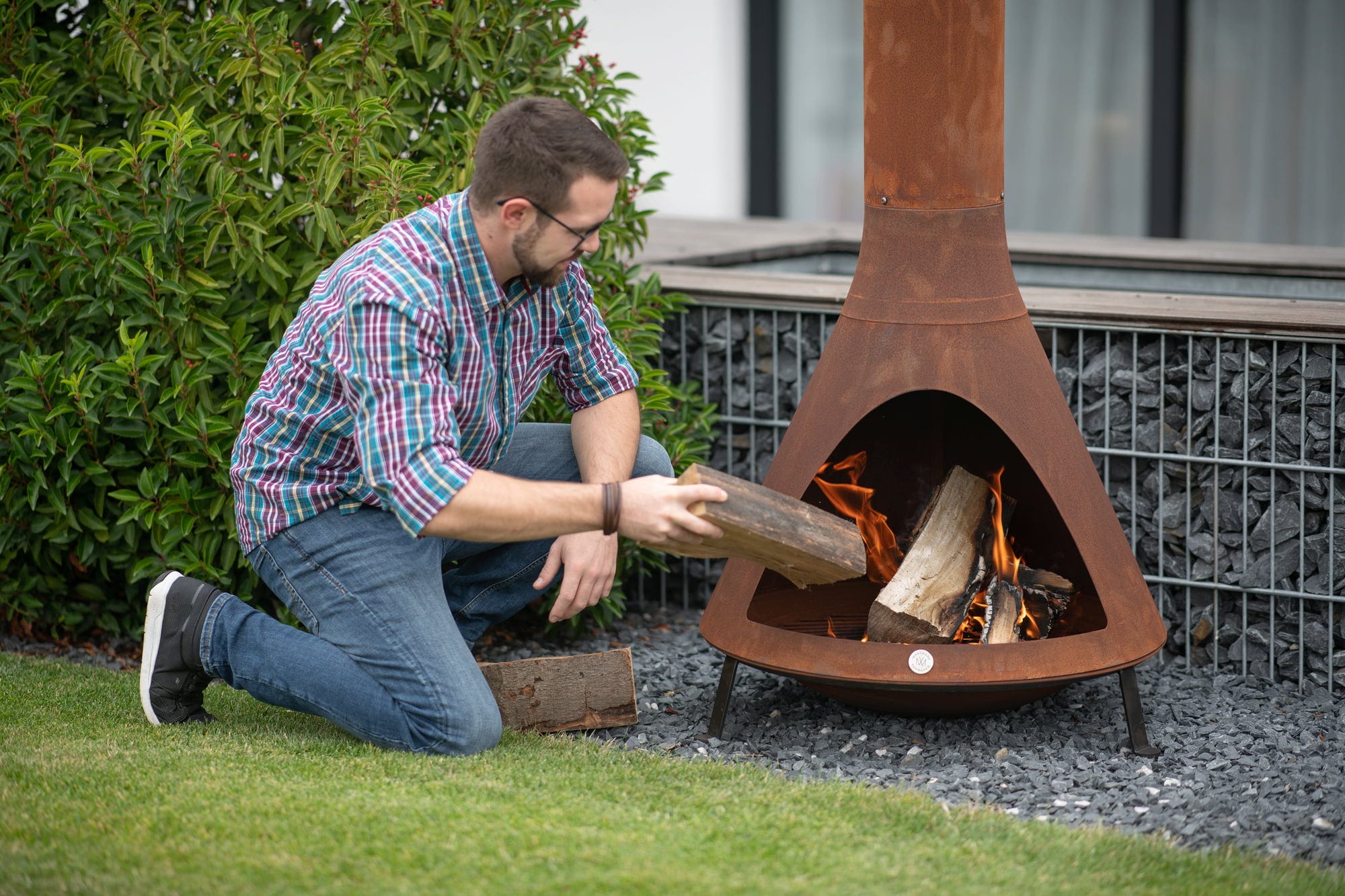  Feuerstelle Inkl. Rauchablass, Rost