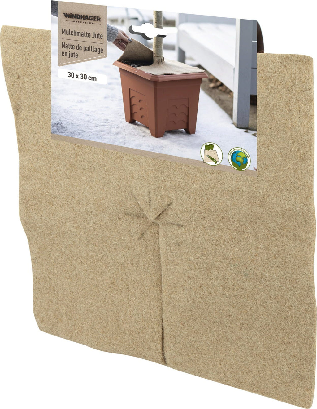 Windhager Jute Mulchmatte Öko, 30 X 30 Cm