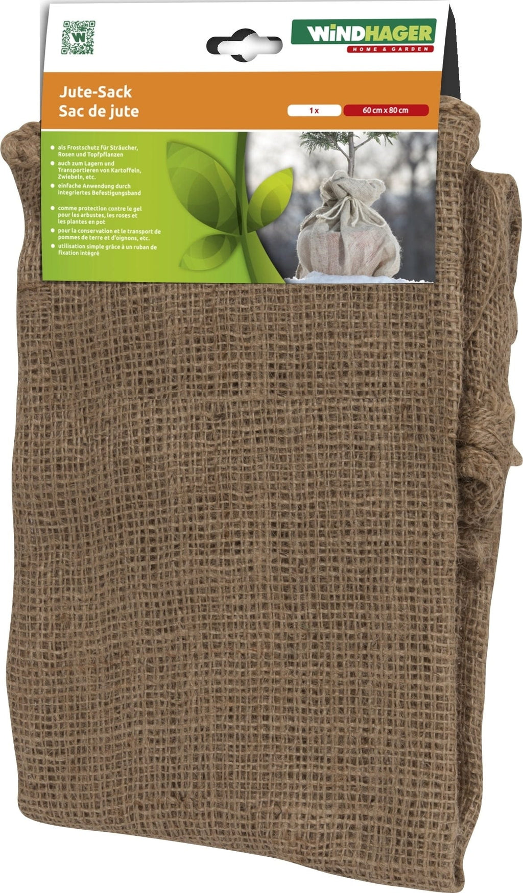 Windhager Jute-Sack Natur, 80x60cm