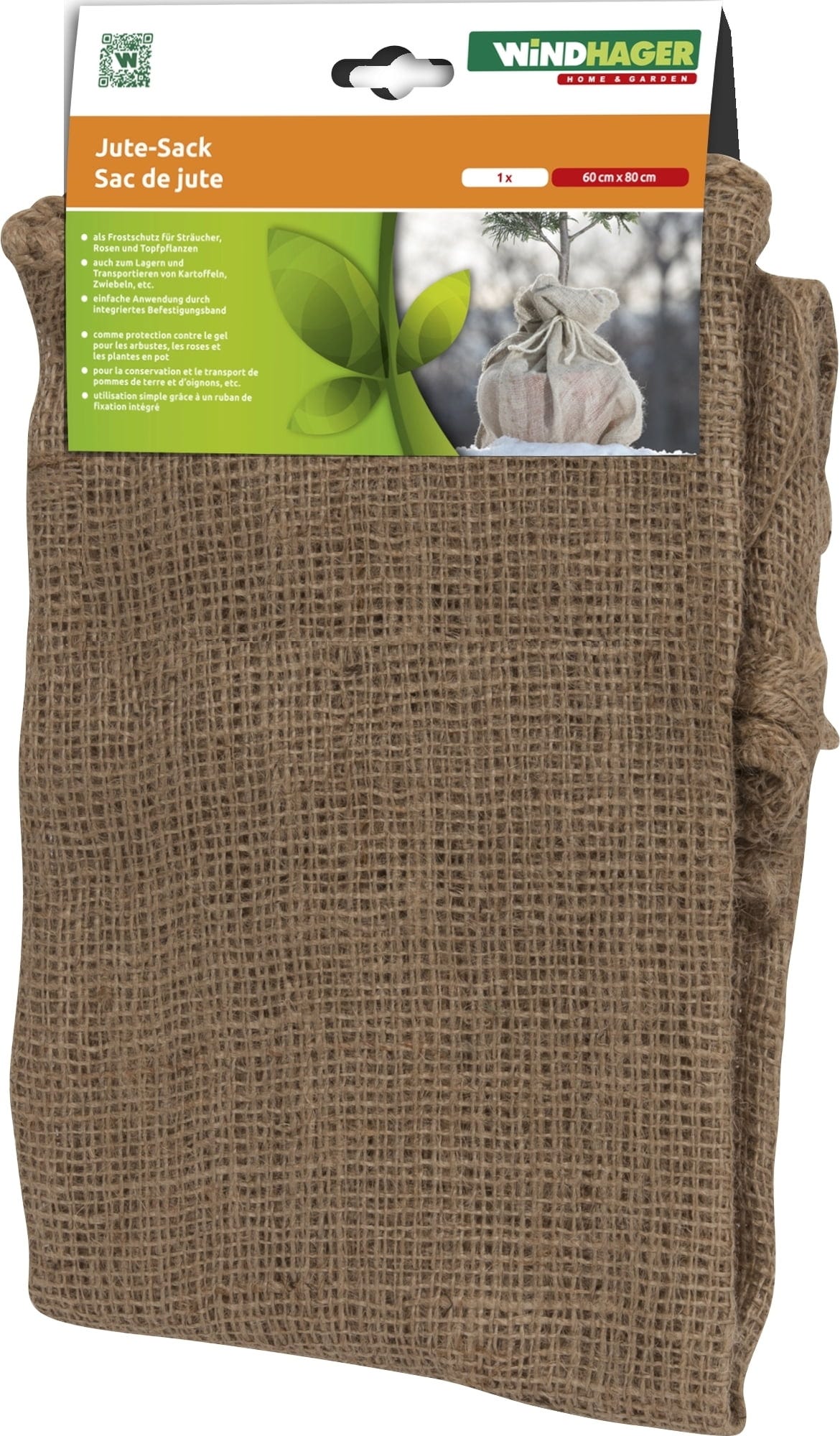 Windhager Jute-Sack Natur, 80x60cm