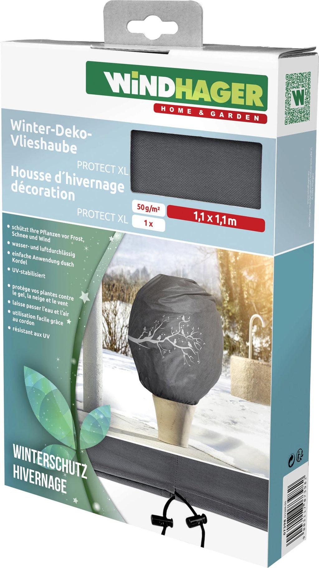 Windhager Winter-Deko-Vlieshaube Protect, Ast