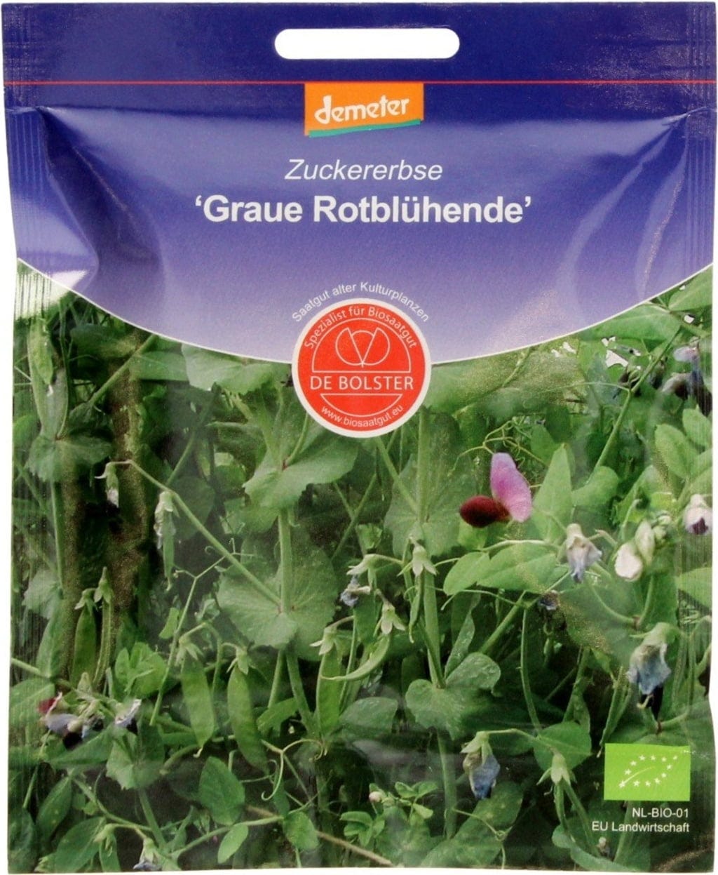  Zuckererbse "Graue Rotblühende", 75 G